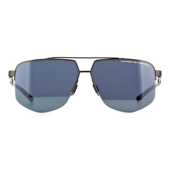 New PORSCHE DESIGN Grey Semi Rimless Aviator P8943 C Sunglasses Women - Picture 2 of 4